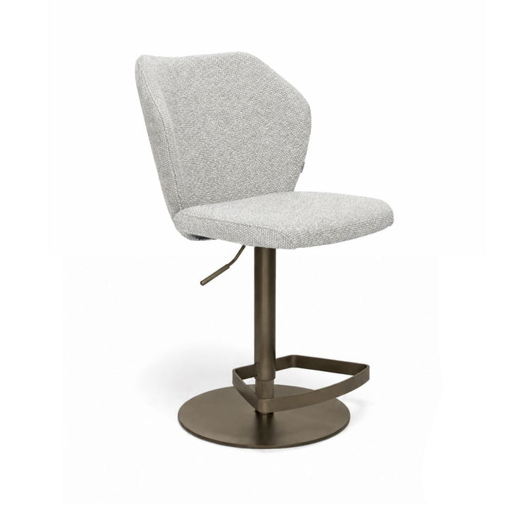Toby Cream Monza Adjustable Barstool - Anodic Brown