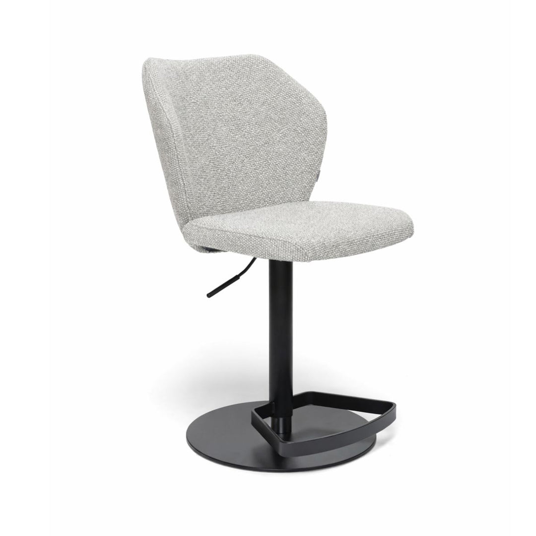 Toby Cream Monza Adjustable Barstool - Black