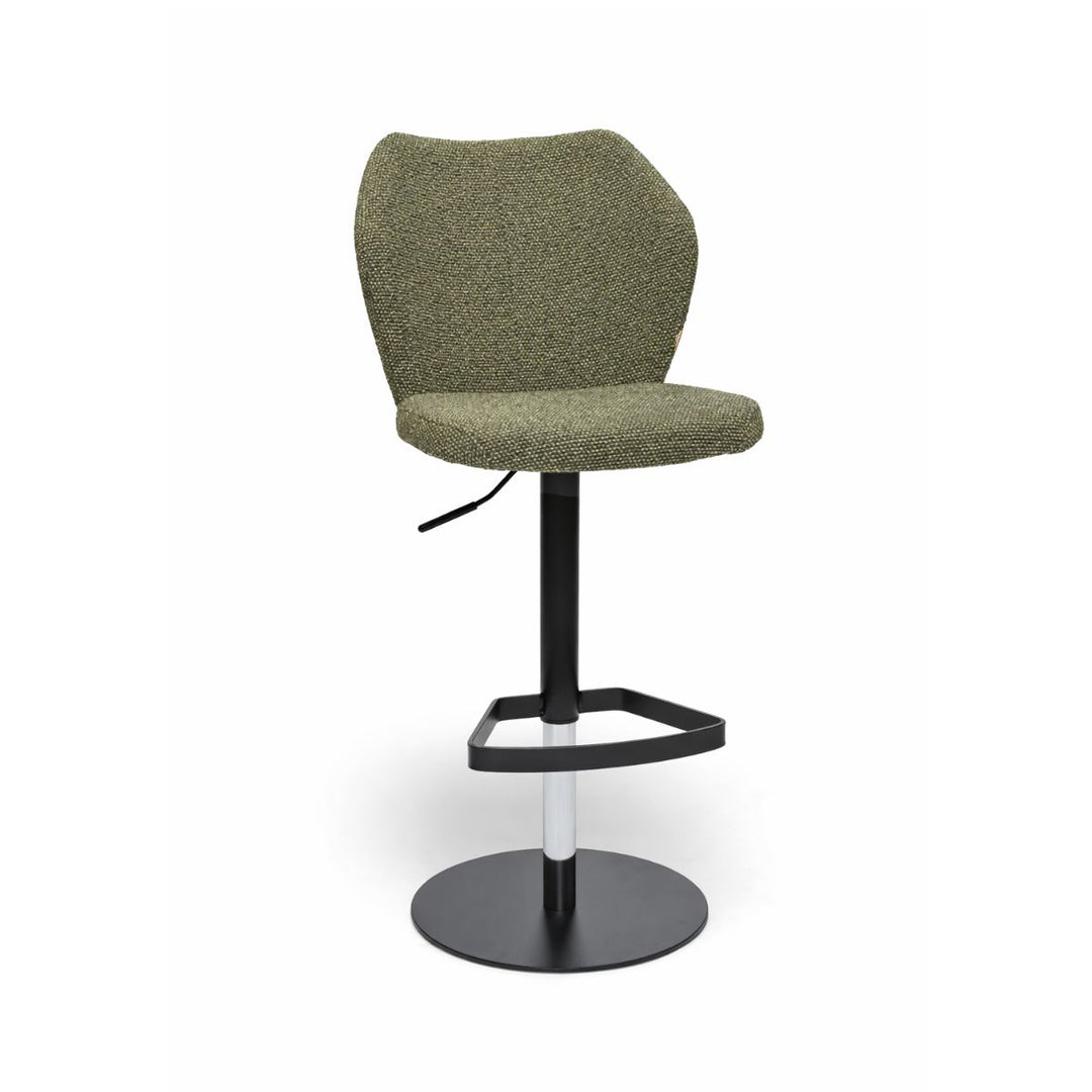 Toby Green Monza Melange Adjustable Barstool - Black