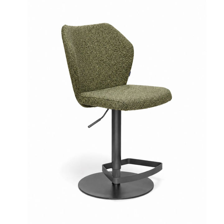 Toby Green Monza Melange Adjustable Barstool - Black