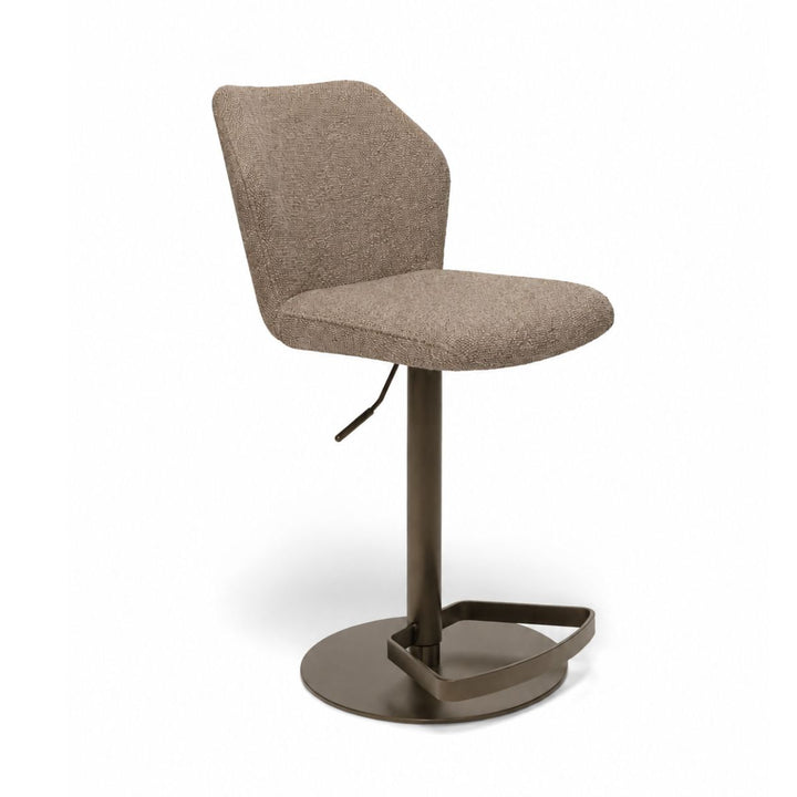Toby Taupe Monza Adjustable Barstool - Anodic Brown