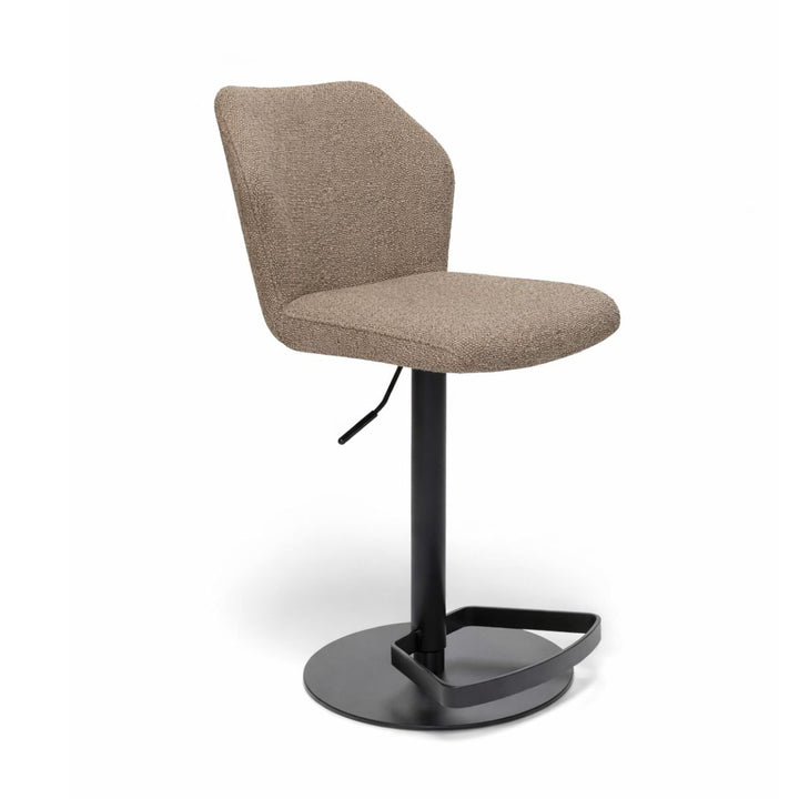 Toby Taupe Monza Adjustable Barstool - Black