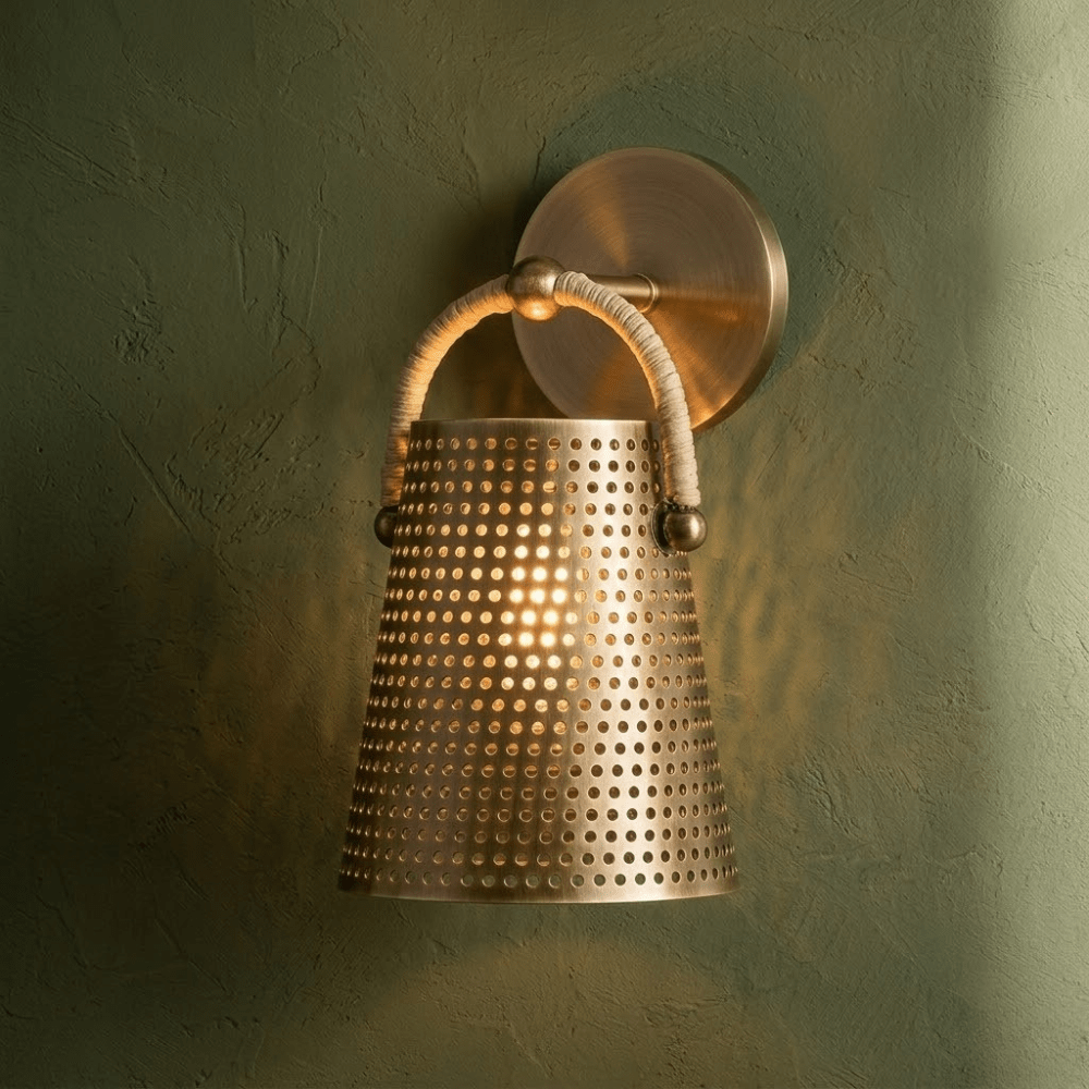Nile 1 Light Wall Sconce - Patina Brass