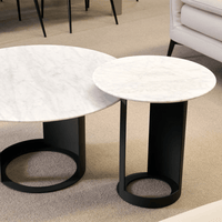 Tommy Franks Alban Side Table in Carrara White