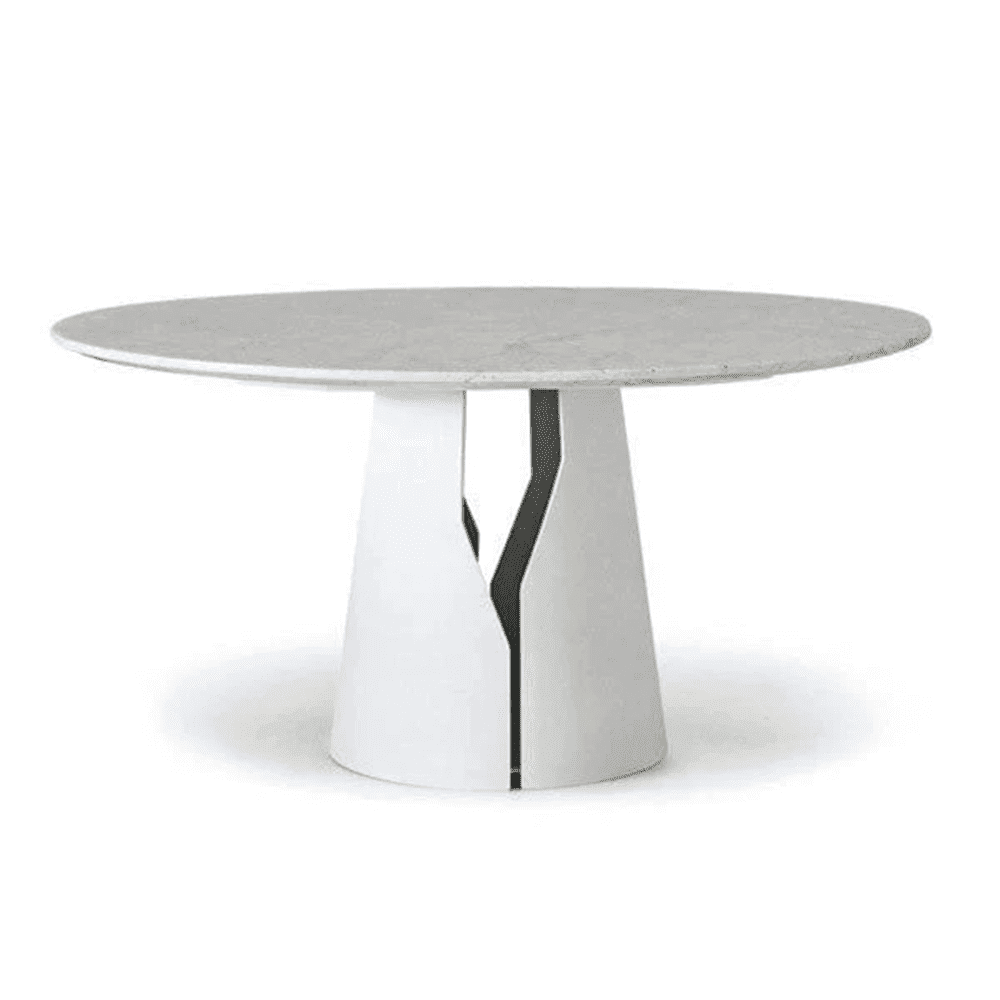 Florence Marble Round Dining Table - White Tommy Franks 1