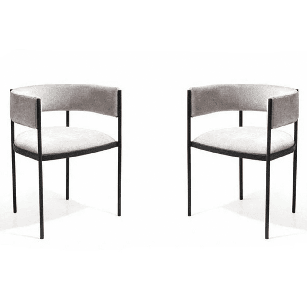 Envie I Set of 2 Dining Chairs - Giselle Grey Beige Tommy Franks 2