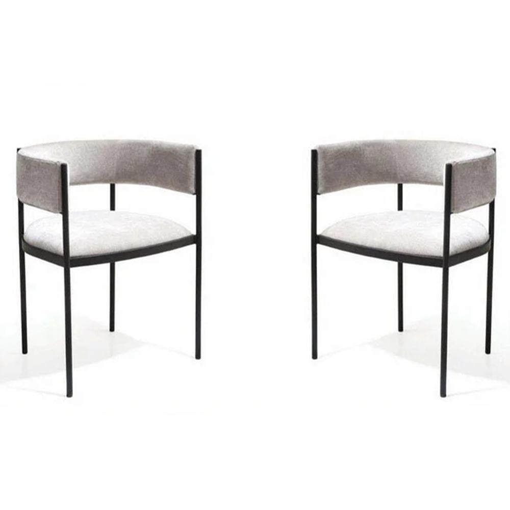 Tommy Franks Envie I Set of 2 Dining Chairs in Giselle Grey Beige