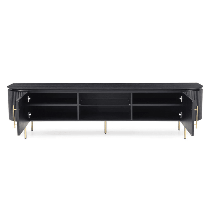 Lantine Oak TV Unit - Matte Black Tommy Franks 4