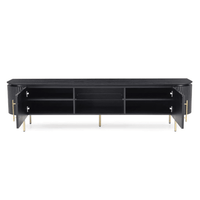 Tommy Franks Lantine Oak TV Unit in Matte Black