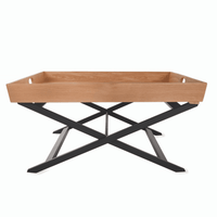 Garden Trading Square Butlers Coffee Table in Carbon Oak