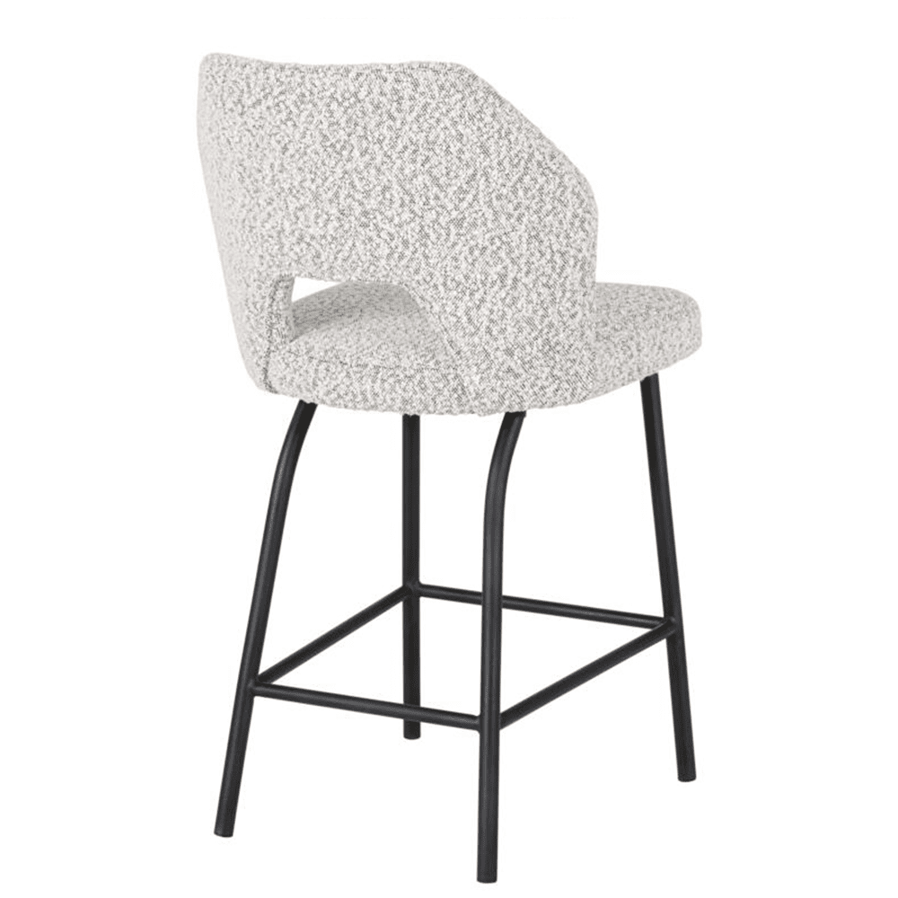 Must Living Bloom Boucle Counter Chair in Light Grey