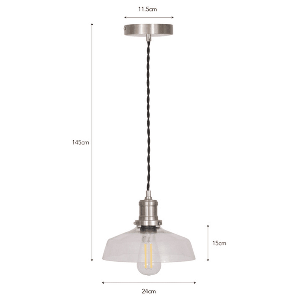 Hoxton Pendant Light - Satin Nickel Garden Trading 4