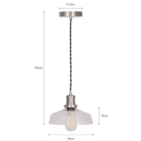 Garden Trading Hoxton Satin Nickel Pendant Light