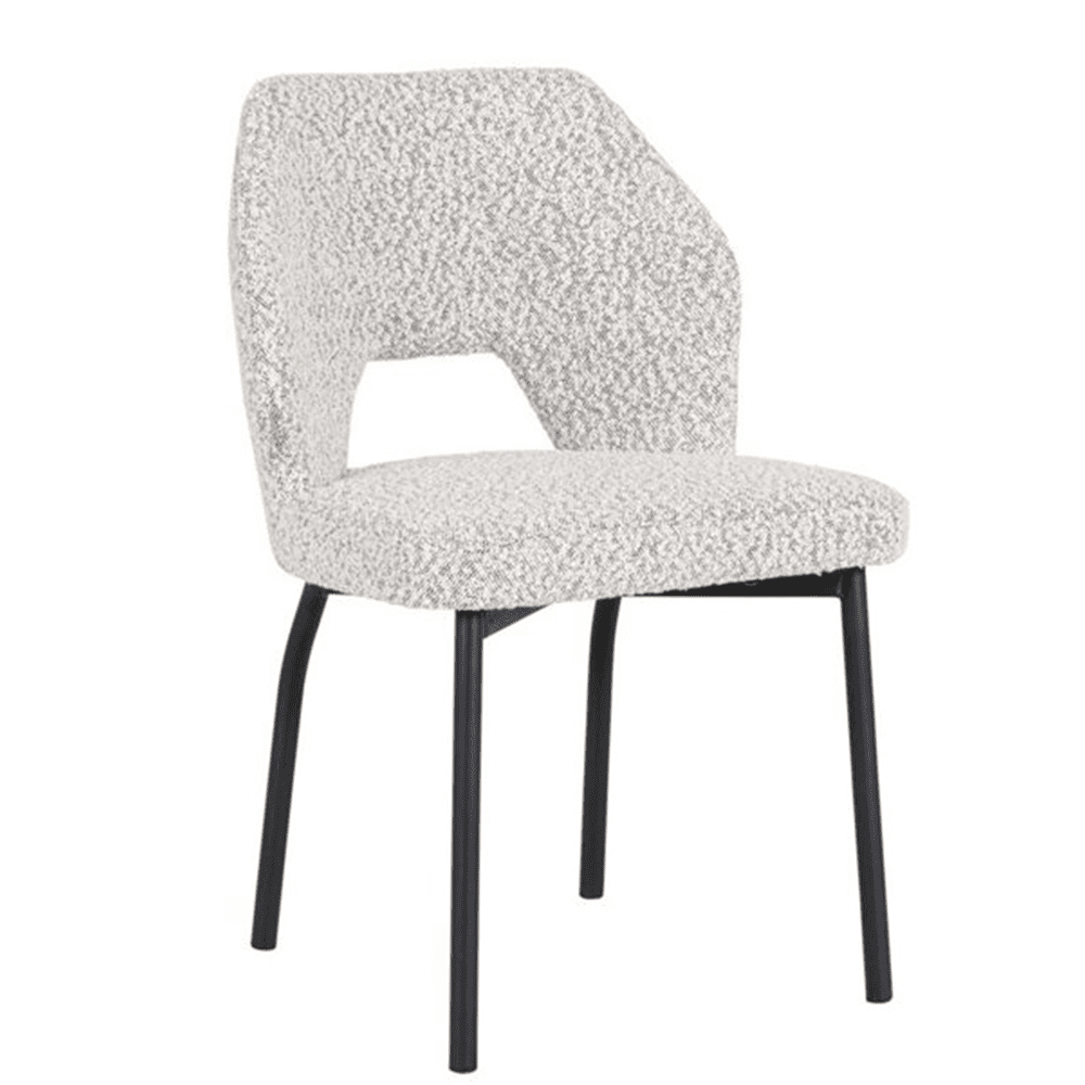 Must Living Bloom Side Chair in Light Grey Teddy