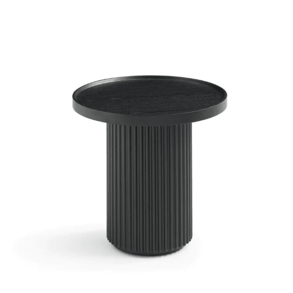 Lincoln Round Side Table - Matte Black Tommy Franks 1