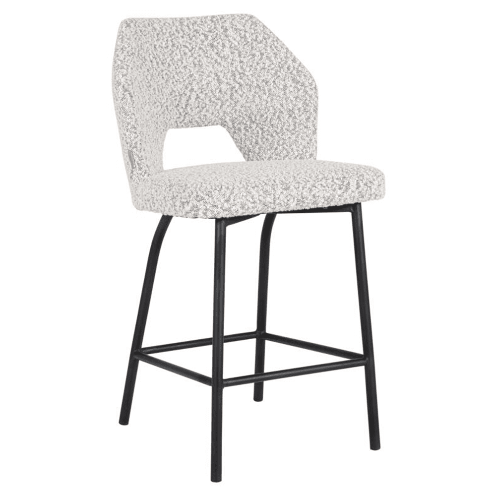 Must Living Bloom Boucle Counter Chair in Light Grey