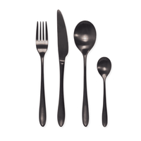 Garden Trading Black Stainless Steel 16 Piece Cutlery Set