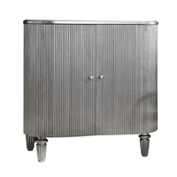 Gallery Interiors Hudson Living Jeeves Drinks Cabinet in Silver