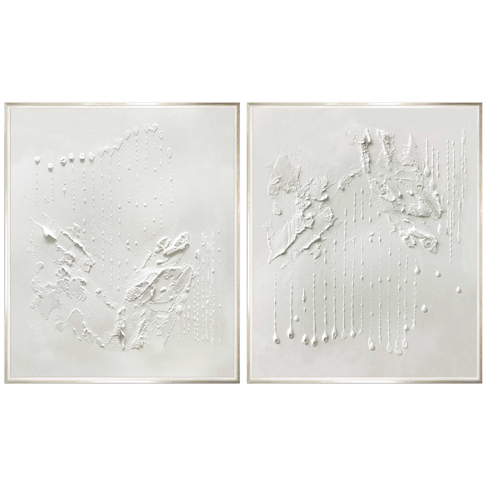 Quintessa Art-Quintessa Art Set of 2 Oland Hand Painting-White 429 