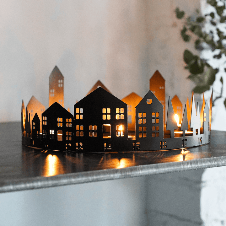 Advent Tealight Centrepiece - Black Ivyline 1