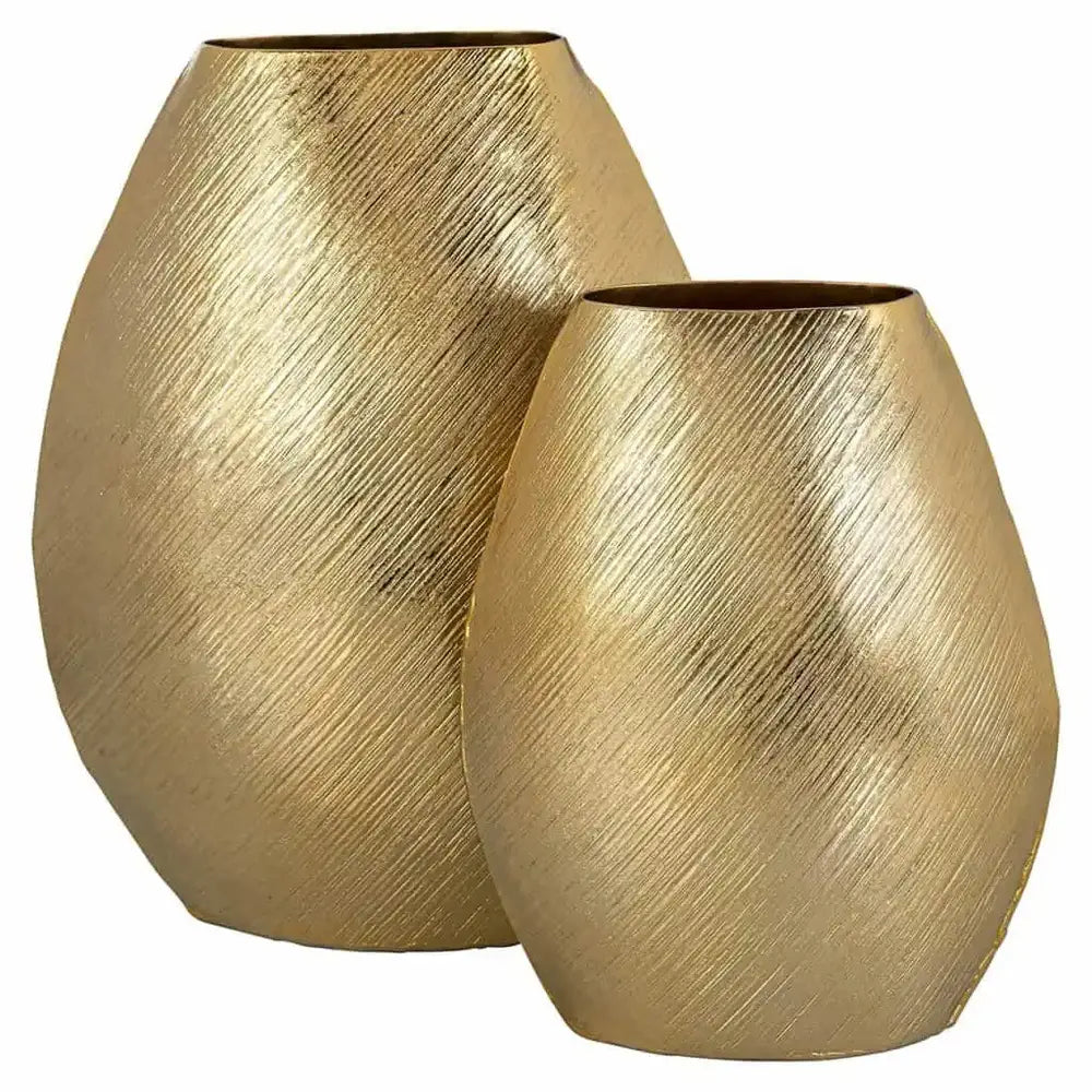  Richmond-Richmond Interiors Evey Vase in Gold-Gold 069 