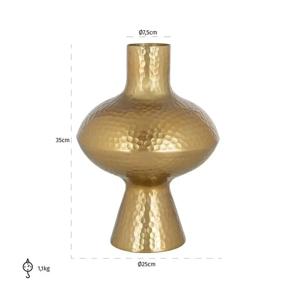  Richmond-Richmond Interiors Caitlyn Vase in Gold-Gold 837 