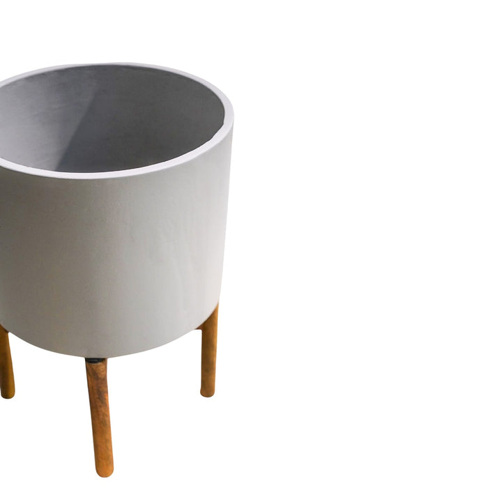 Vigo Concrete Planter with Stand - Grey Ivyline 4