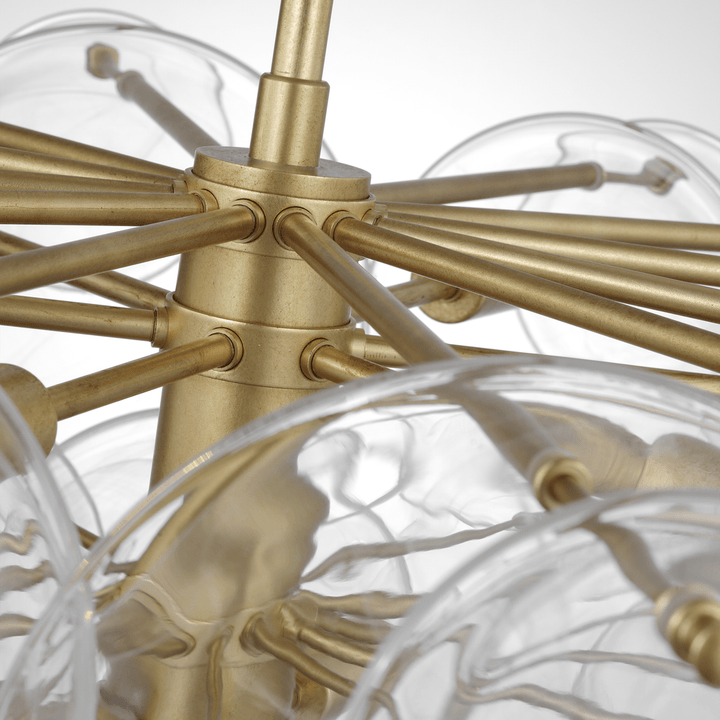 Loire Large Chandelier - Gild with Clear Strie Glass Visual Comfort 2