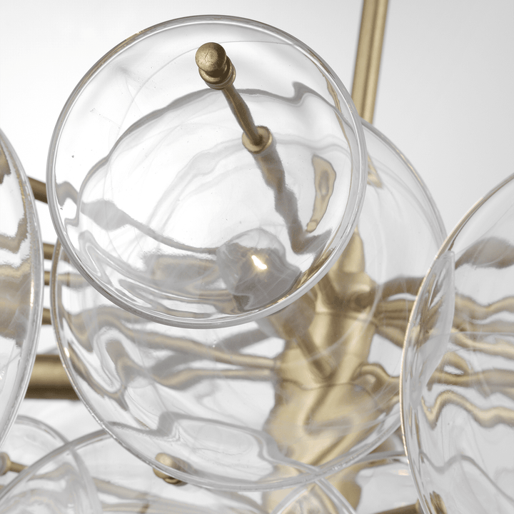 Loire Large Chandelier - Gild with Clear Strie Glass Visual Comfort 3