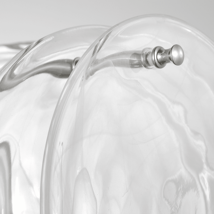 Loire Petite Chandelier - Polished Nickel with Clear Strie Glass Visual Comfort 3