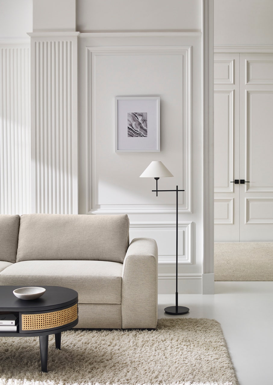 Hackney Bridge Arm Floor Lamp - Bronze with Linen Shade Visual Comfort 2