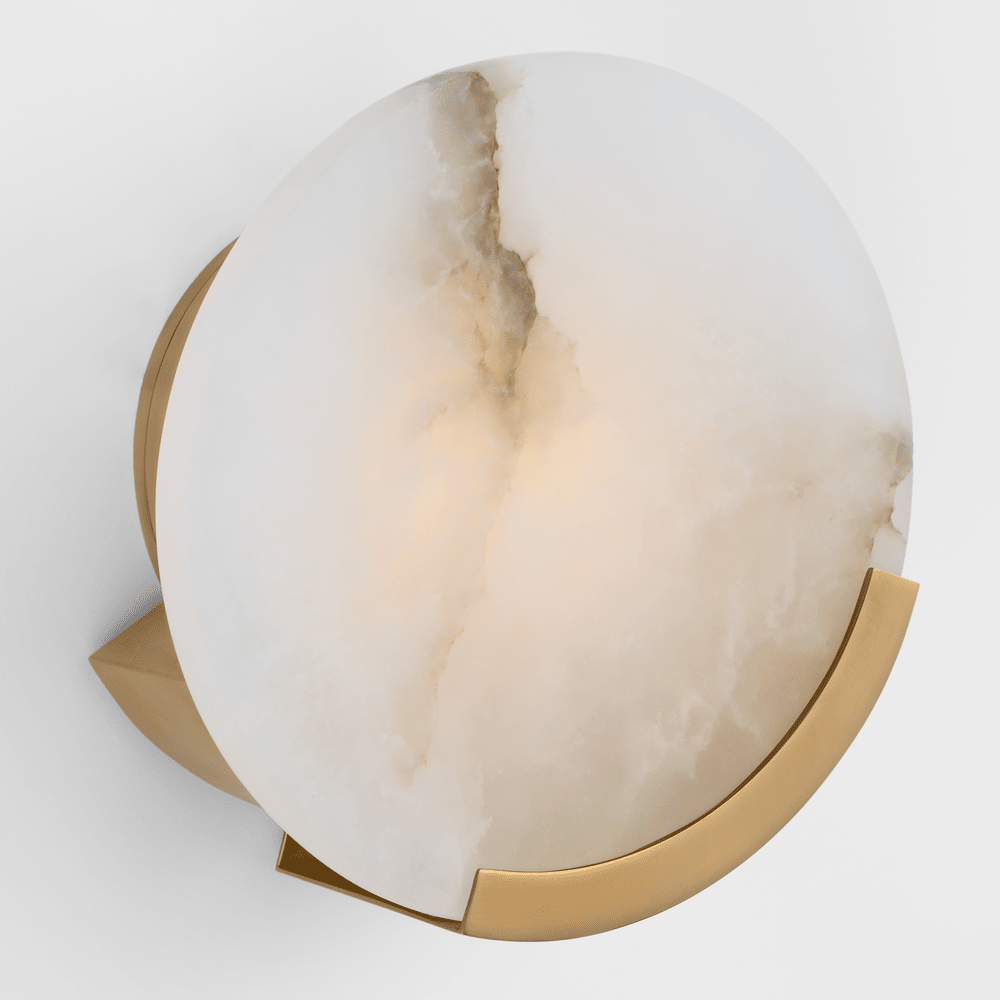 Melange Sconce - Antique-Burnished Brass with Alabaster Visual Comfort 4
