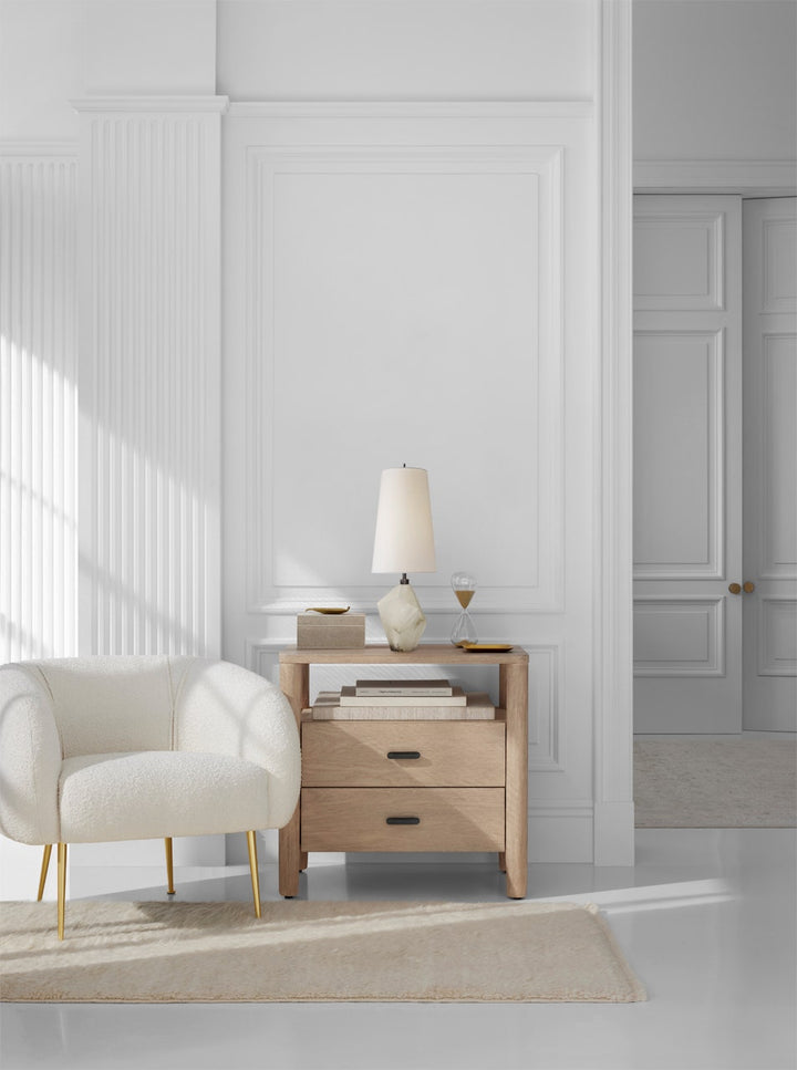 Halcyon Accent Table Lamp - Alabaster with Linen Shade Visual Comfort 2