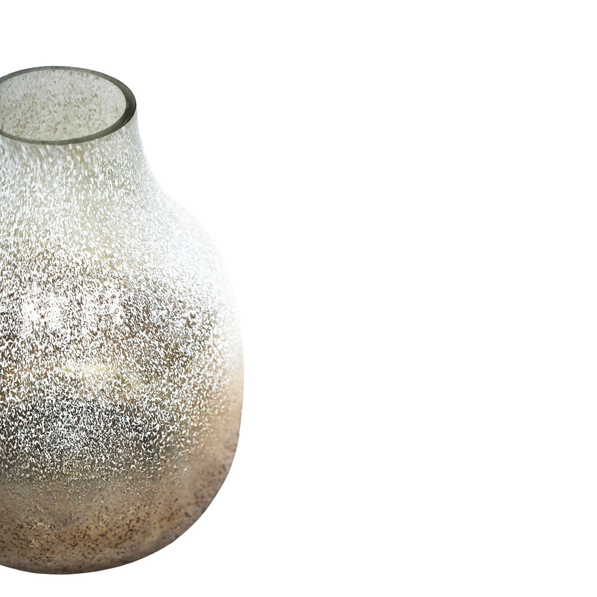 Ivyline Verre Round Gold Frosted Vase