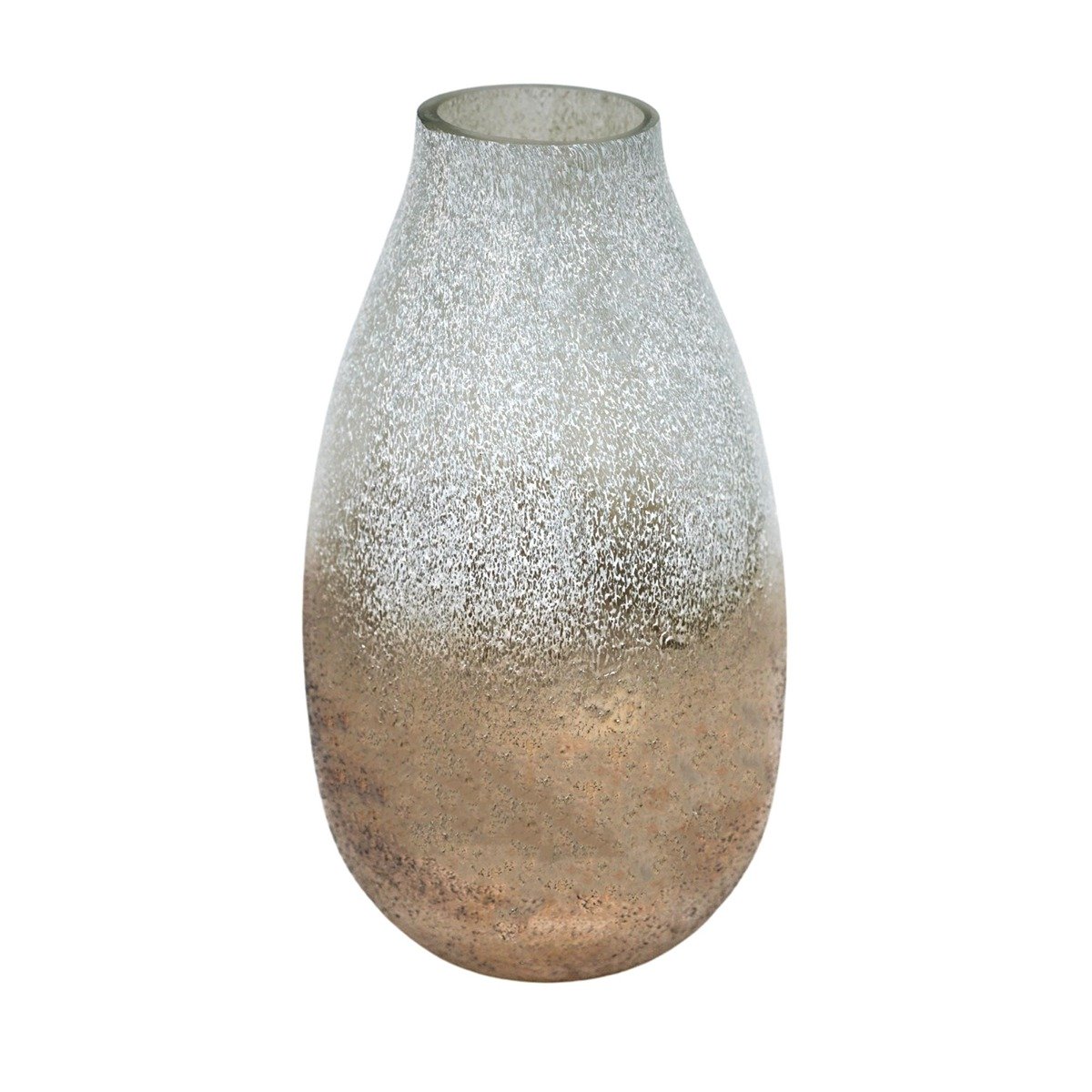 Ivyline Verre Snowdrop Gold Frosted Vase