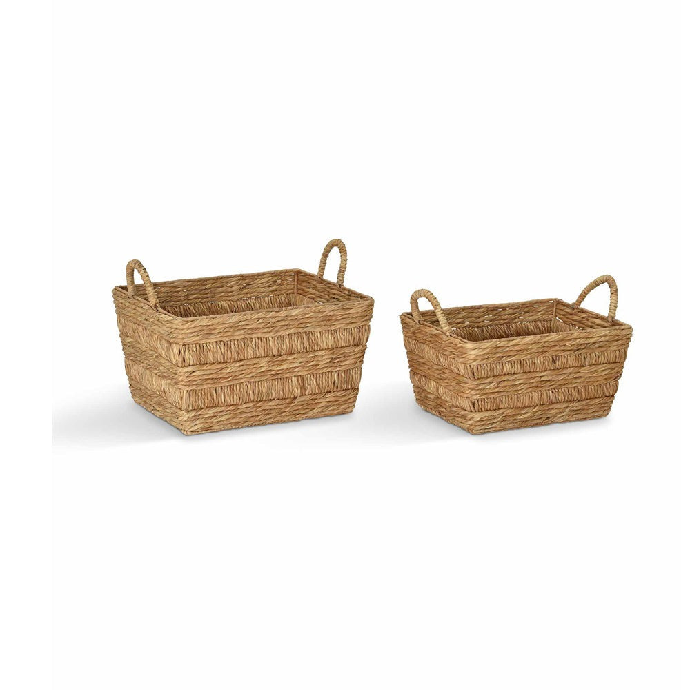 Bilberry Set of 2 Woven Rectanguar Baskets Garden Trading 1