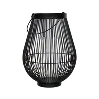 Ivyline Venere Lantern with Glass Insert Black