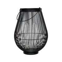 Ivyline Venere Lantern with Glass Insert Black