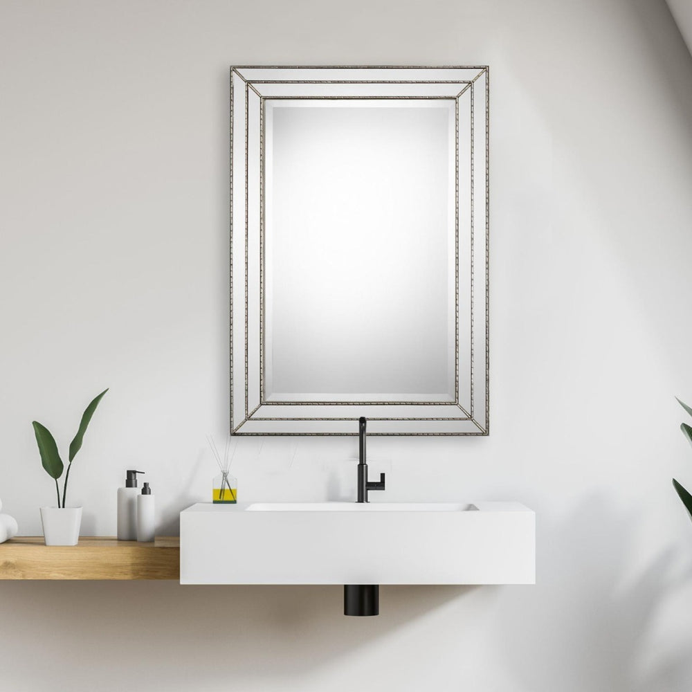 Triple Frame Mirror - Silver Finish Keiichi 2