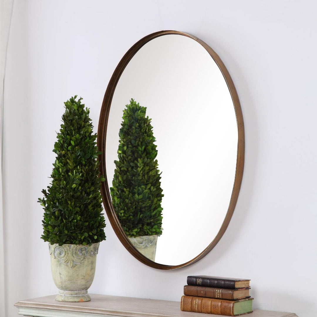 Oval Mirror - Gold Leaf Keiichi 2