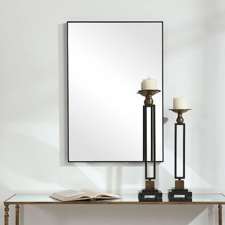 Simple Slim Frame Mirror - Black Keiichi 3