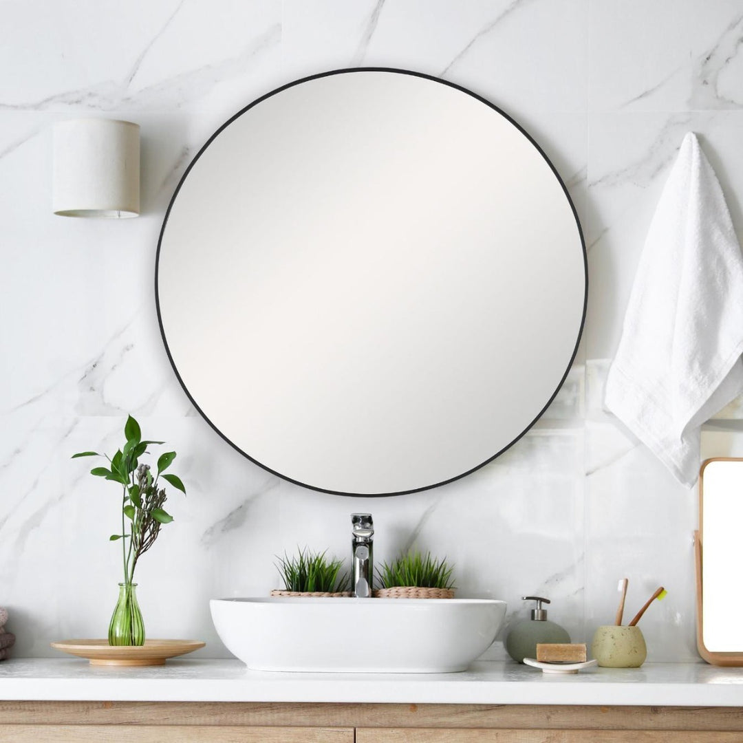 Evelyn Round Mirror - Black Keiichi 3