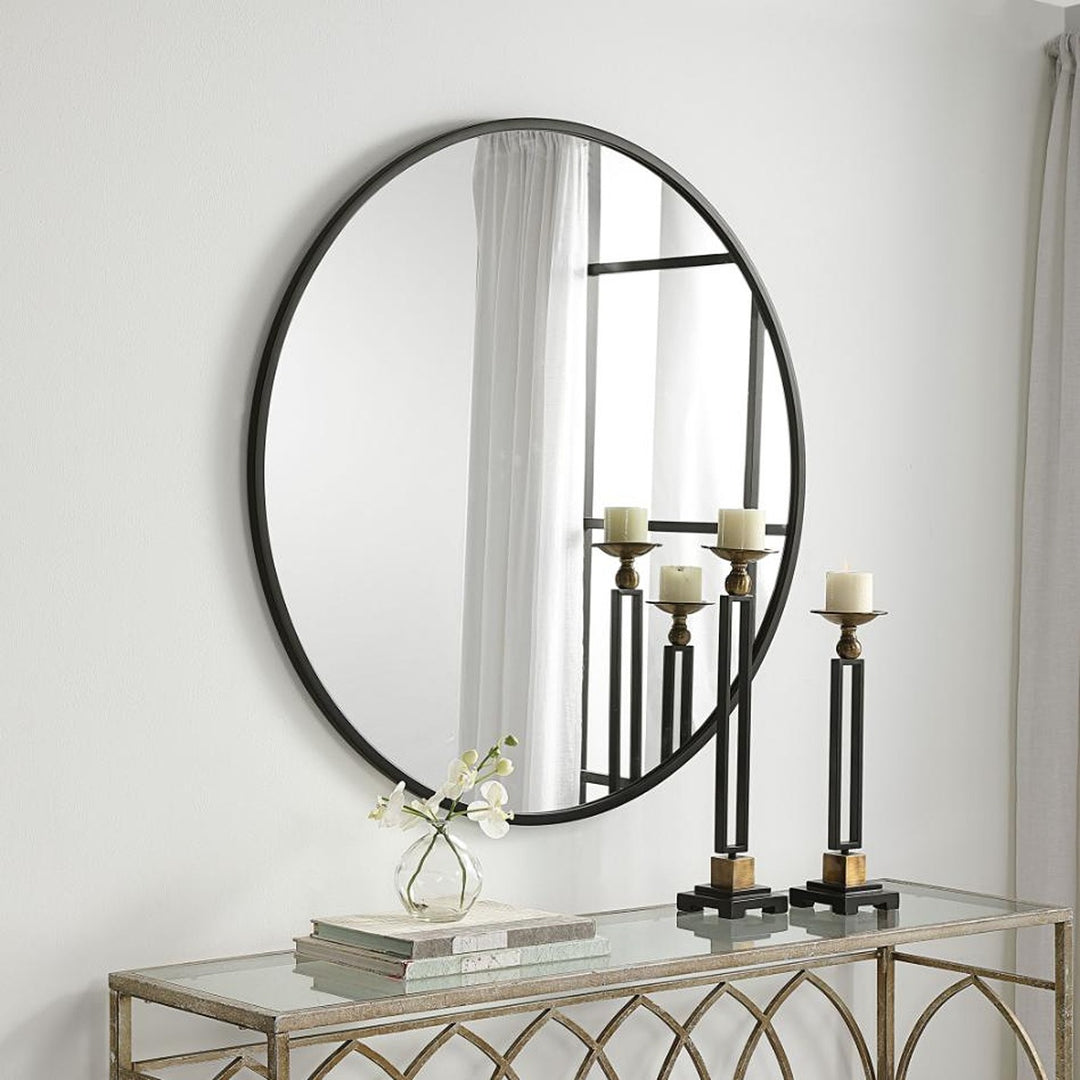 Eve Large Round Mirror - Black Keiichi 2