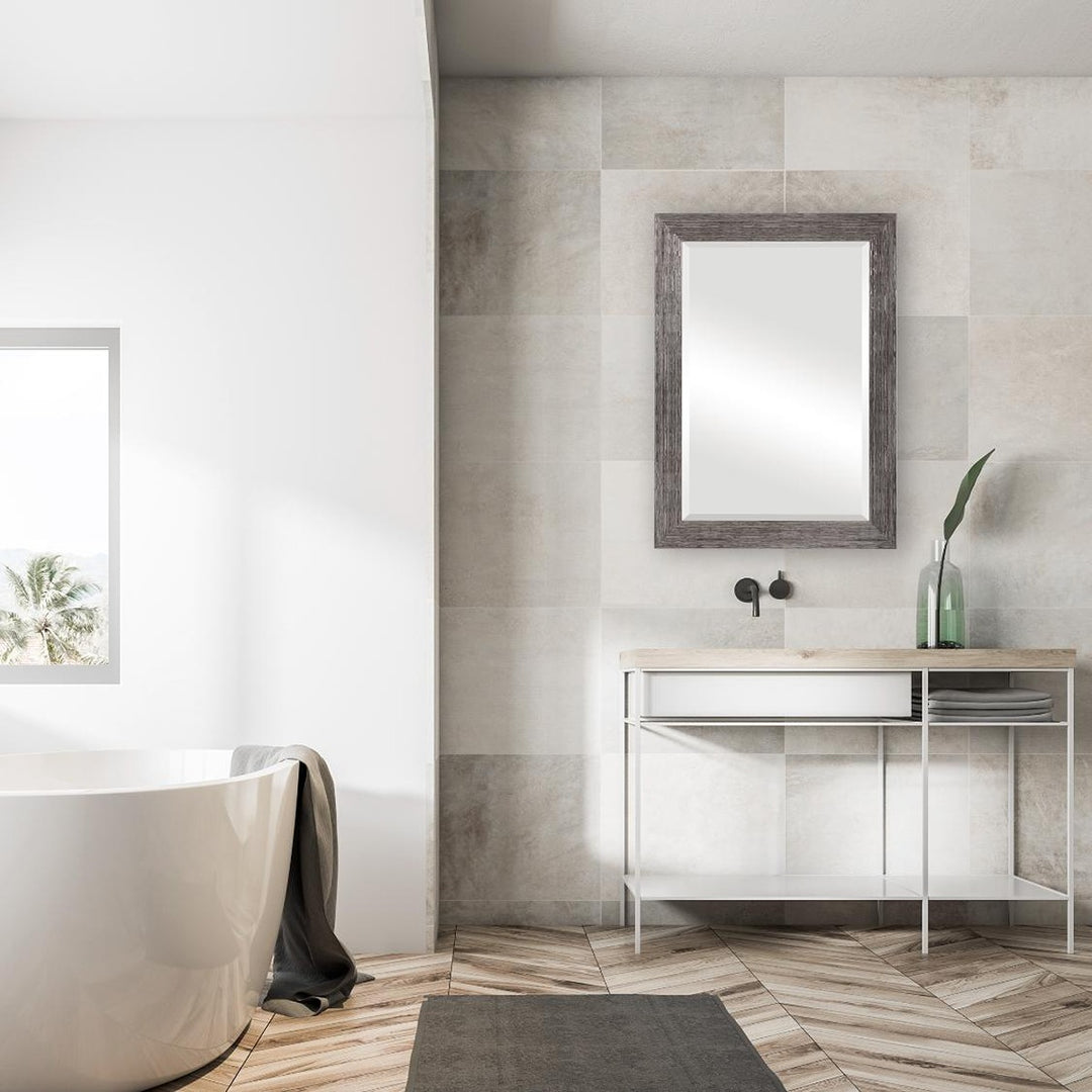 Silver Wood Effect Mirror Keiichi 4