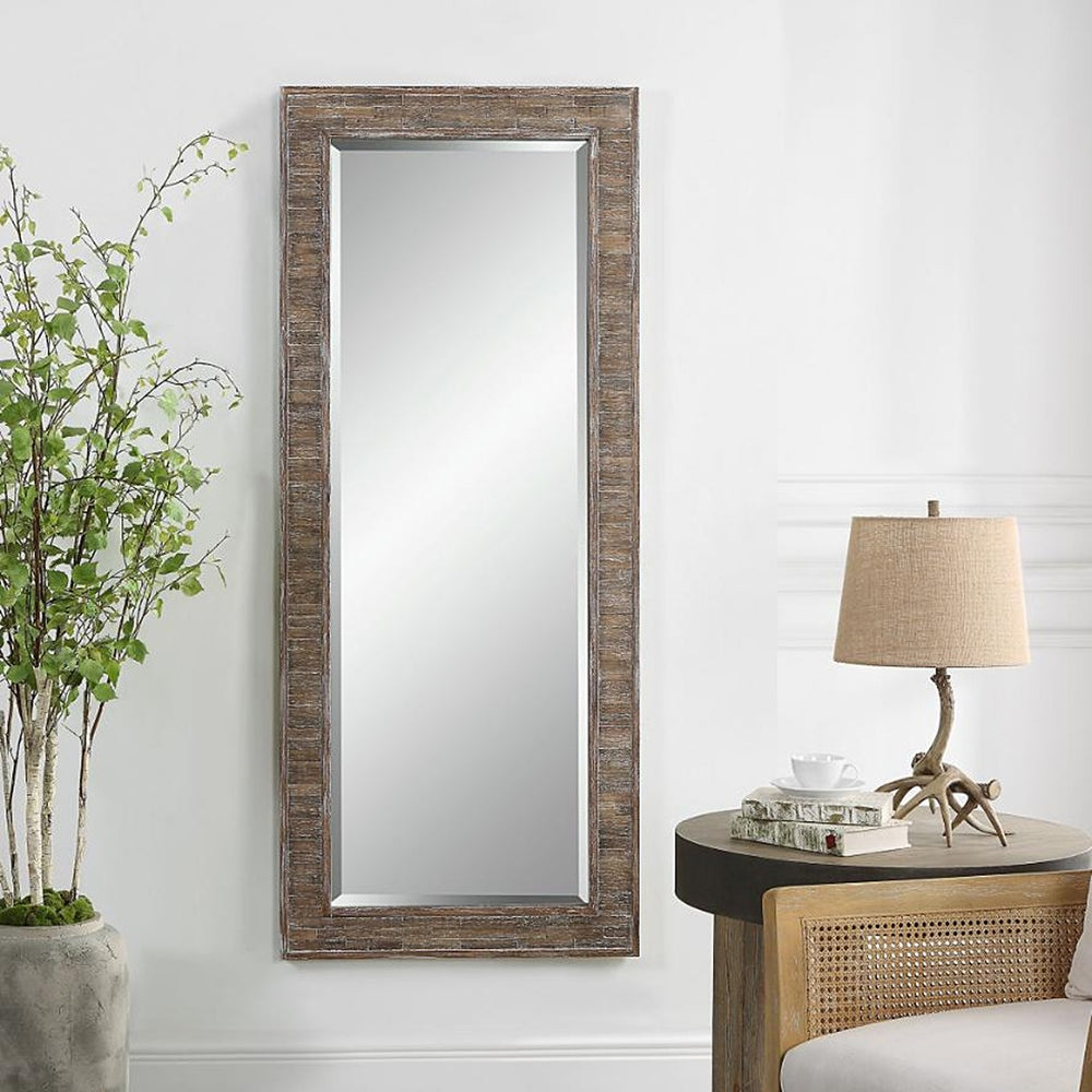 Beachhouse Distressed Wooden Tall Mirror Keiichi 2