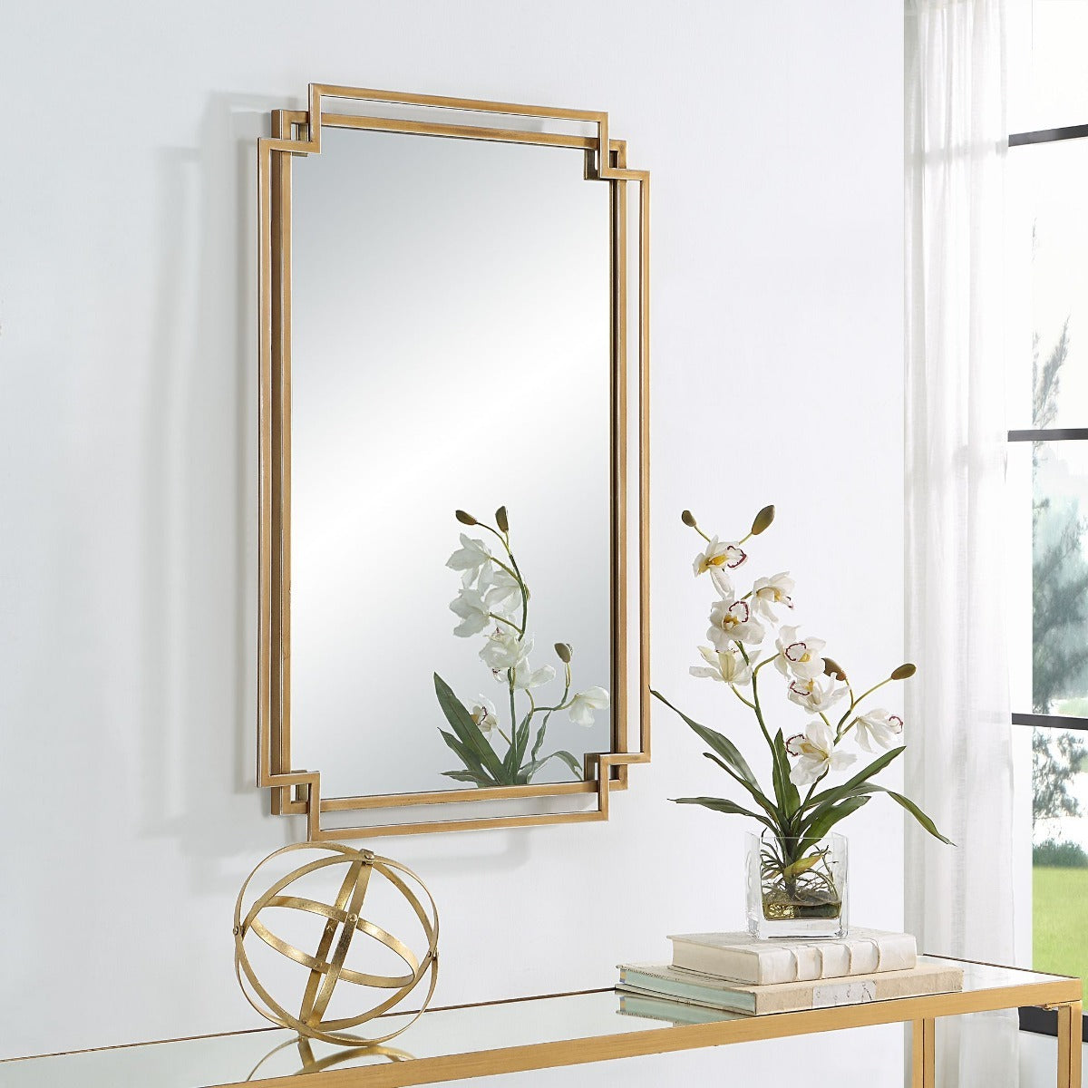 Keiichi Deco Mirror Brushed Gold