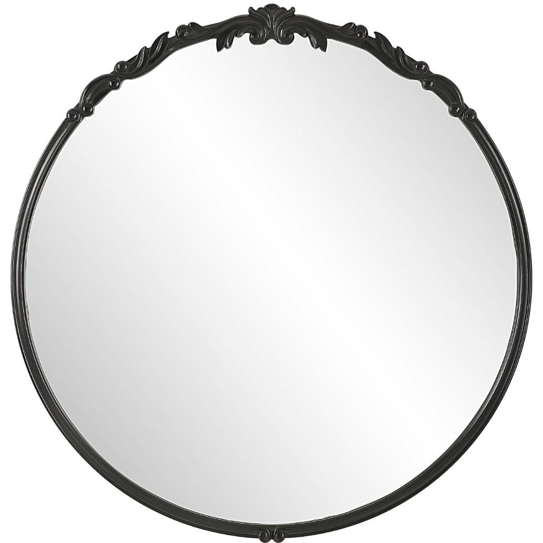 Margaret Round Mirror - Black Keiichi 1