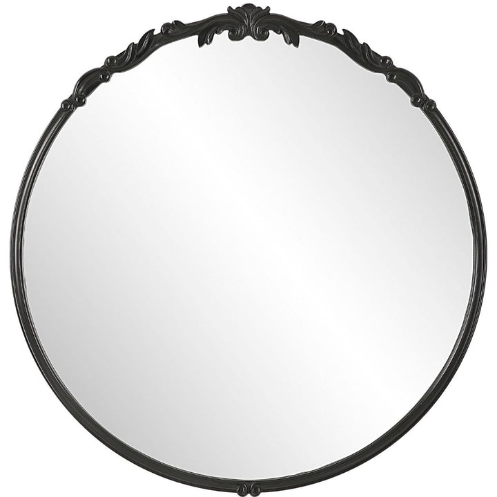 Margaret Round Mirror - Black Keiichi 1