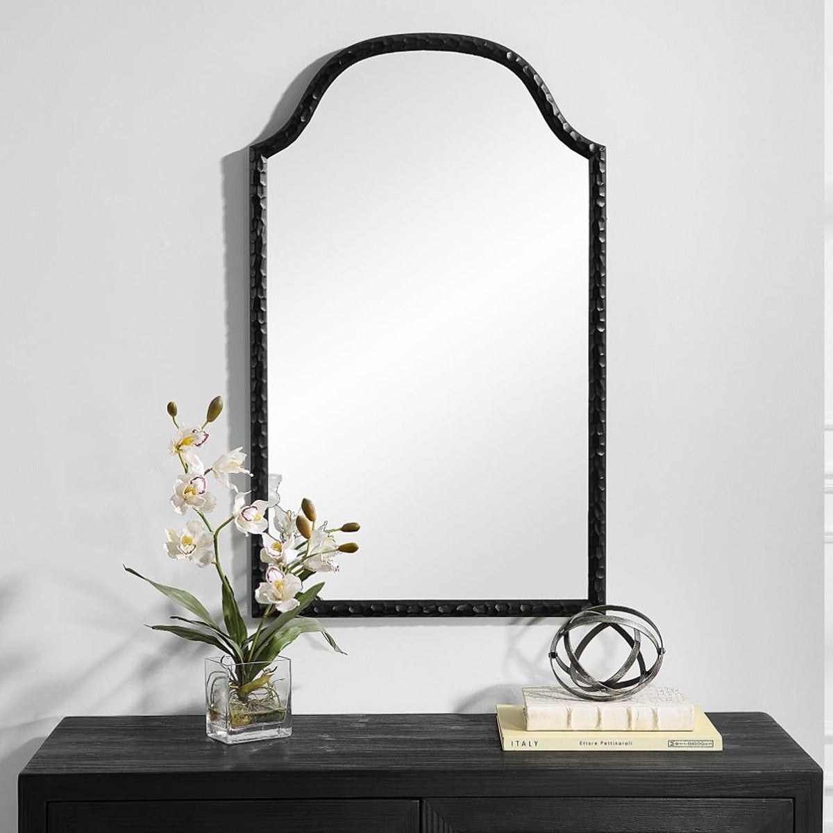 Keiichi Cast Mirror Black Finish