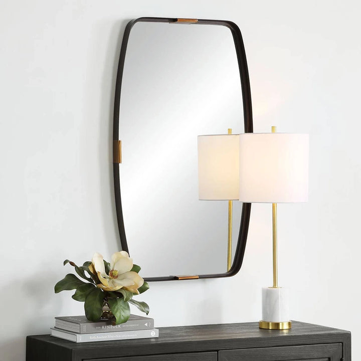 Draken Mirror - Dark Bronze & Gold